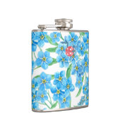 Vergeet me niet naadloos patroon heupfles (Rechts)