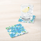 Vergeet me niet naadloos patroon kartonnen onderzetters (Insitu)