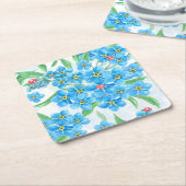 Vergeet me niet naadloos patroon kartonnen onderzetters (Schuin)