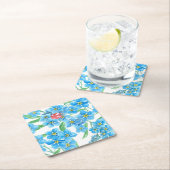 Vergeet me niet naadloos patroon kartonnen onderzetters (Insitu)