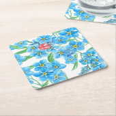 Vergeet me niet naadloos patroon kartonnen onderzetters (Schuin)