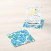 Vergeet me niet naadloos patroon kartonnen onderzetters (Insitu)