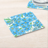 Vergeet me niet naadloos patroon kartonnen onderzetters (Schuin)