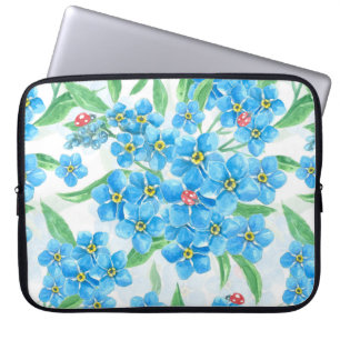 Vergeet me niet naadloos patroon laptop sleeve
