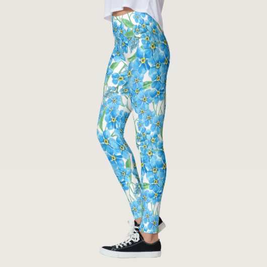 Vergeet me niet naadloos patroon leggings (Links)