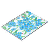 Vergeet me niet naadloos patroon notitieboek (Linkerzijde)