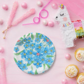 Vergeet me niet naadloos patroon papieren bordje (Feest)