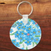 Vergeet me niet naadloos patroon sleutelhanger (Voorkant)