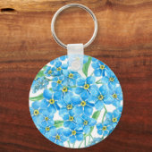 Vergeet me niet naadloos patroon sleutelhanger (Voorkant)