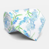 Vergeet me niet naadloos patroon stropdas (Opgerold)