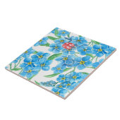 Vergeet me niet naadloos patroon tegeltje (Zijkant)