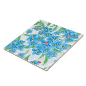 Vergeet me niet naadloos patroon tegeltje (Zijkant)