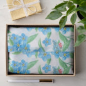 Vergeet me niet naadloos patroon tissuepapier (Geschenk)