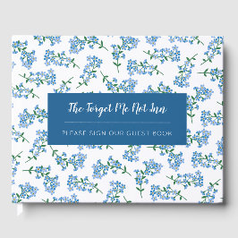 Vergeet me niet, niet bloemmotief gastenboek