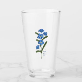 Vergeet me niet niet Flower Glass Tumbler