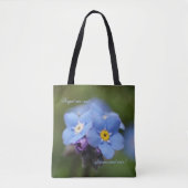Vergeet me niet, niet voor altijd en nooit tote bag (Voorkant)