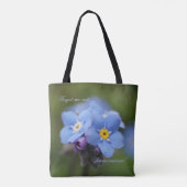 Vergeet me niet, niet voor altijd en nooit tote bag (Achterkant)