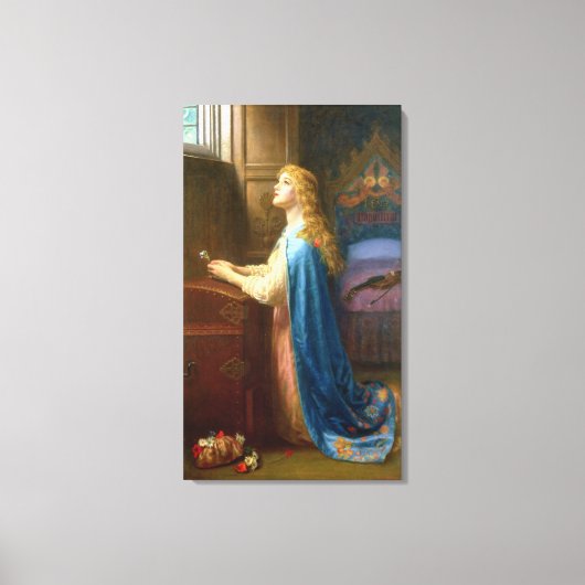 'Vergeet me niet' (olie op doek) Canvas Afdruk (Voorkant)