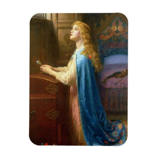 'Vergeet me niet' (olie op doek) Magneet (Verticaal)