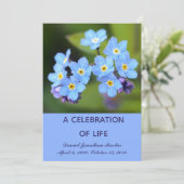 Vergeet me niet om de Kaart van de Uitnodiging van (Staand voorkant)