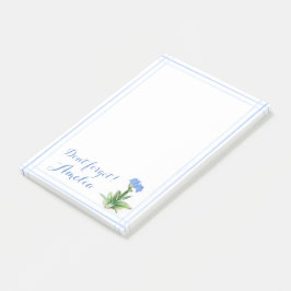 Vergeet me niet om een botanische waterverf te geb post-it® notes