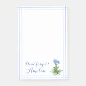 Vergeet me niet om een botanische waterverf te geb post-it® notes (Voorkant)