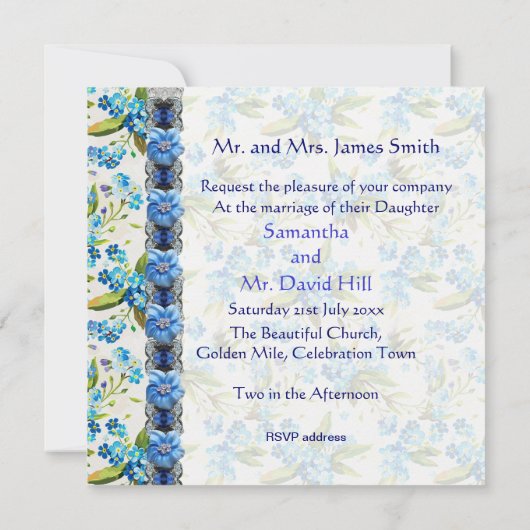 Vergeet me niet om een uitnodiging te sturen (Achterkant)