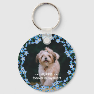 Vergeet me niet om foto foto te noemen Pet Memoria Sleutelhanger