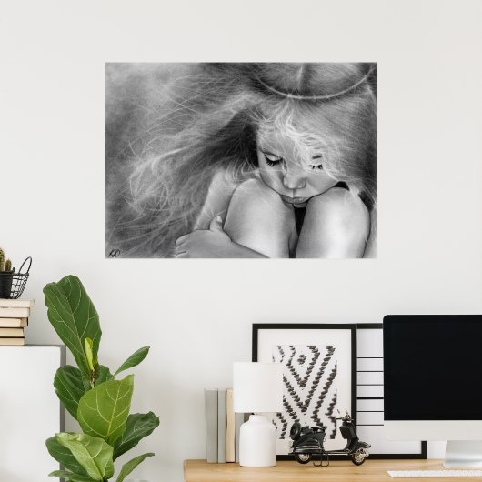 Vergeet me niet om geen engel af te drukken/te pos poster (Thuiskantoor)