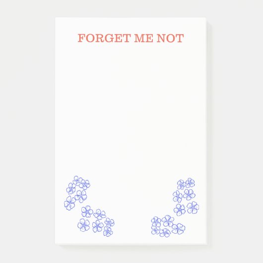 Vergeet me niet om het niet te posten post-it® notes (Voorkant)