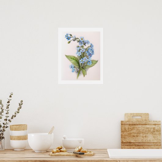 Vergeet me niet om potlood te tekenen poster (Keuken)