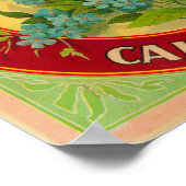 Vergeet me niet Oranje LabelPorterville, CA Poster (Hoek)