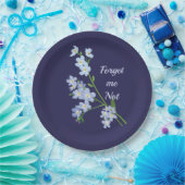 Vergeet me niet papieren bordje (Feest)