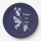 Vergeet me niet papieren bordje (Voorkant)