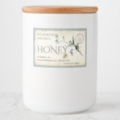 Vergeet-me-niet parkbijenhoning postmark 3x2" voedselcontainer etiket (Voorkant)