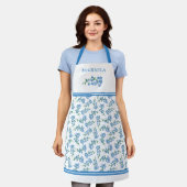  vergeet me niet Patroonblauwe naam Schort (Gedragen)