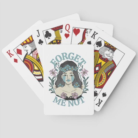 Vergeet Me Niet Pokerkaarten (Achterkant)