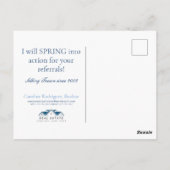 Vergeet me niet Real Estate Briefkaart Spring Pop (Achterkant)