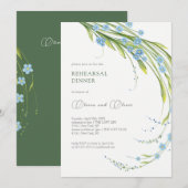 Vergeet-me-niet repetitie diner kaart (Voorkant / Achterkant)