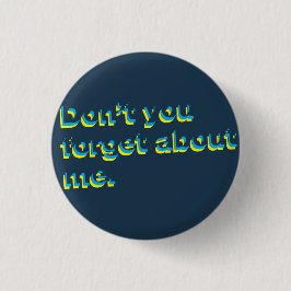 Vergeet me niet, retro flair ronde button 3,2 cm