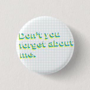Vergeet me niet, retro flair ronde button 3,2 cm