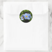 Vergeet me niet ronde sticker (Tas)