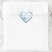 Vergeet me niet Save the Date Aanpassen Bloem Hart Sticker (Tas)