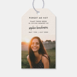 Vergeet me niet Seed Packet | Memorial Funeral Cadeaulabel