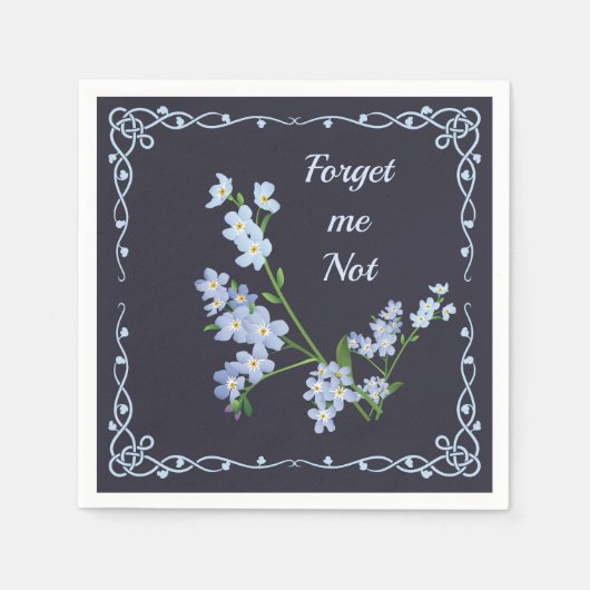 Vergeet me niet servet (Voorkant)