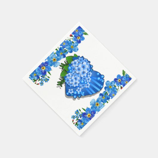 Vergeet me niet servet (Hoek)