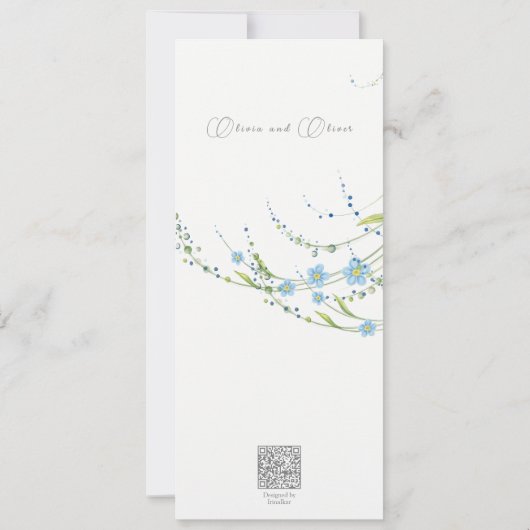 Vergeet-me-niet sparen de Datum Kaart (Achterkant)