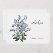 Vergeet-me-niet Stationery Bedankkaart (Voorkant / Achterkant)