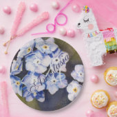 VERGEET ME NIET-STROOMPARTIJMONOGRAM PAPIEREN BORDJE (Feest)