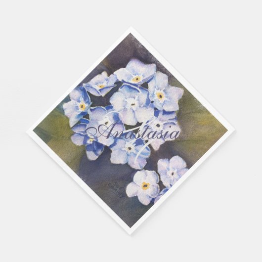 VERGEET ME NIET-STROOMPARTIJMONOGRAM SERVET (Hoek)